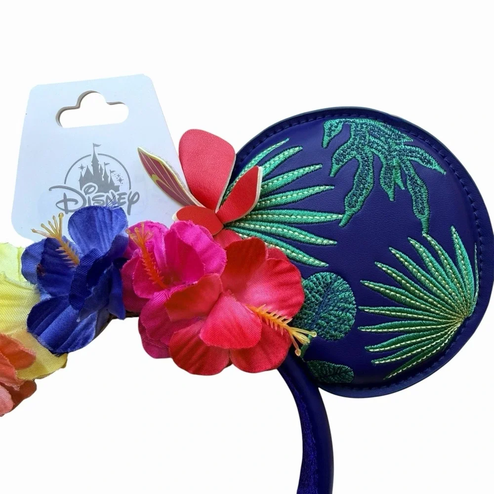 Disney Parks Tropical Tiki Aloha Encanto Floral Minnie Mouse Ears Headband NWT